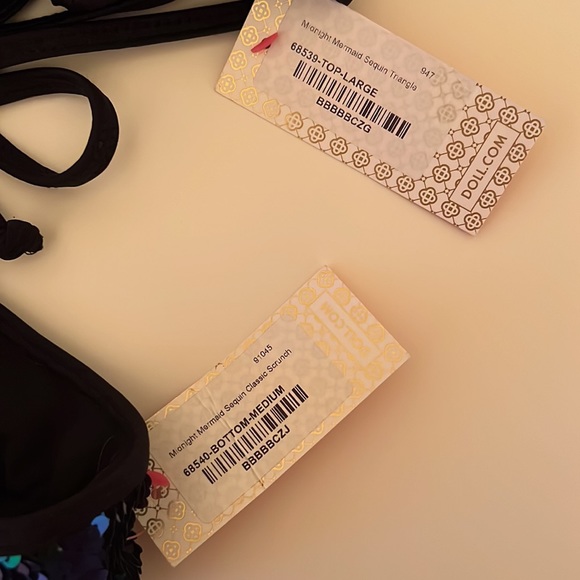 Doll midnight mermaid bikini large top and medium bottoms - Picture 4 of 5